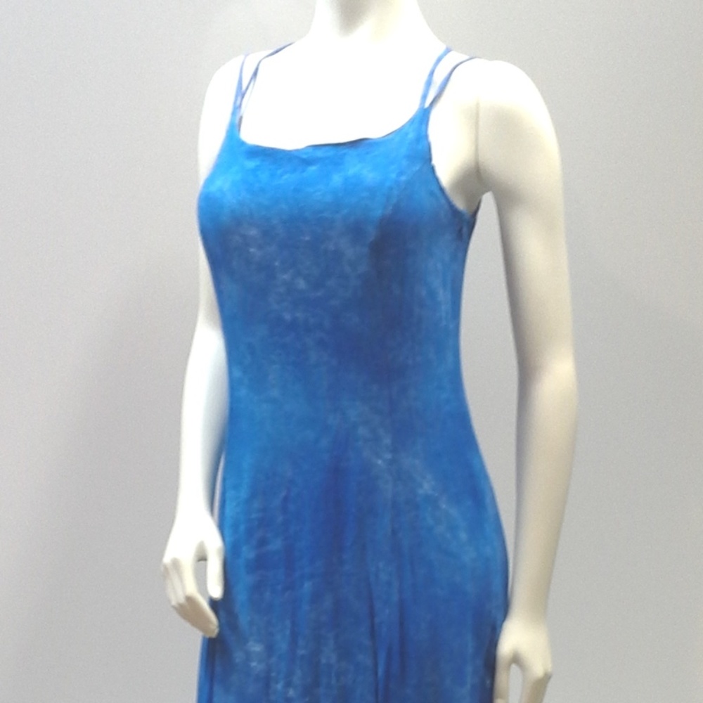 Vintage 90s Royal Blue Rayon Dress and Blazer Set, Spiegel Upscale Cruisewear